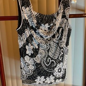 PARADISE NY beaded top